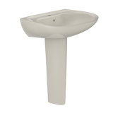 TOTO Prominence Oval Basin Pedestal Bathroom Sink with CeFiONtect for Single Hole Faucets, Sedona Beige, Vitreous China, LPT242G#12