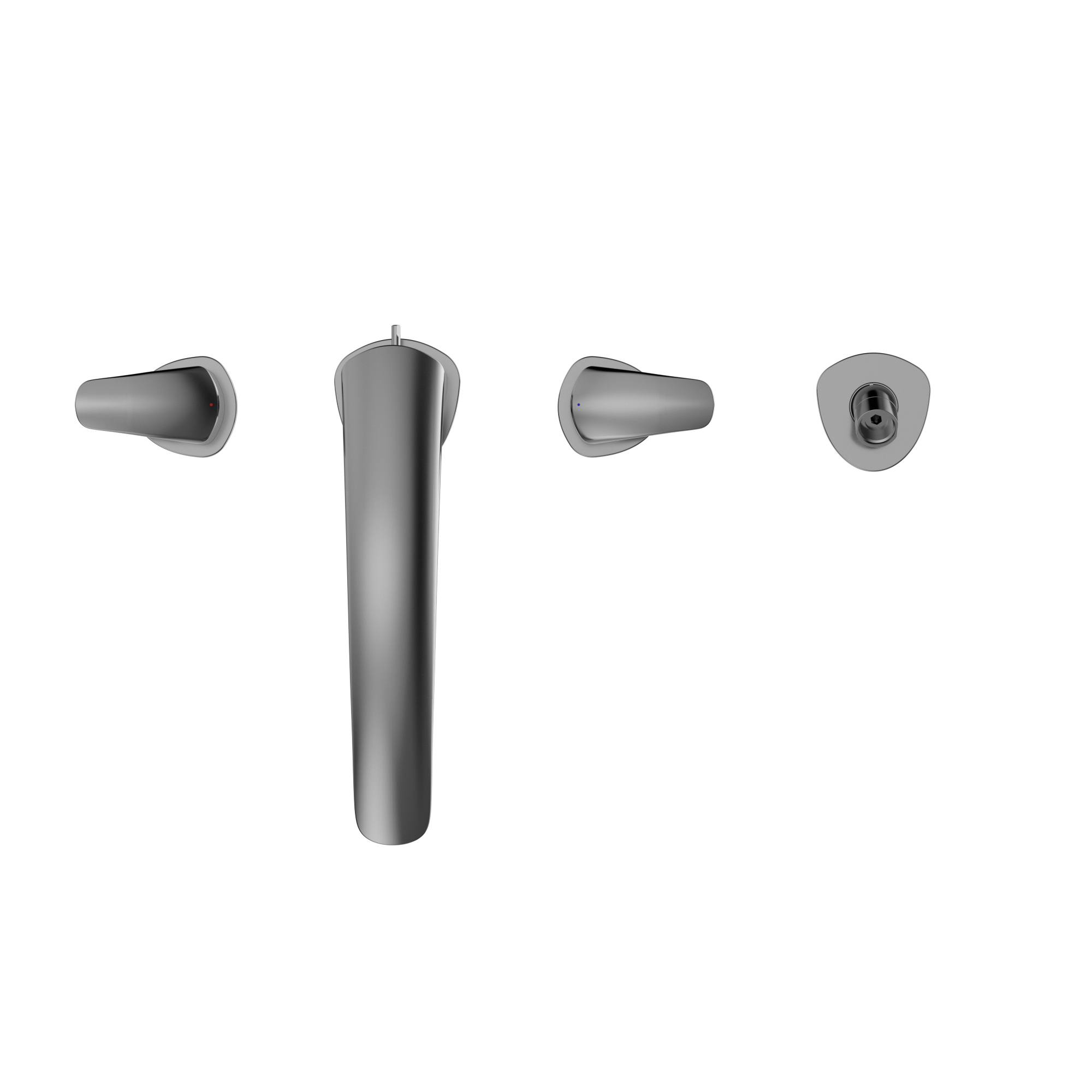 Alternate Image for TOTO GM Two-Handle Deck-Mount Roman Tub Filler Trim with Handshower, Polished Chrome, Brass, TBG09202U#CP