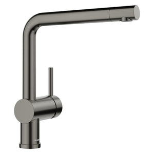 Alternate Image for Blanco Linus Low Arc Pull-Out Dual-Spray Kitchen Faucet, Satin Dark Steel, 1.5 GPM, Brass, 443269