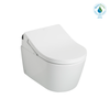TOTO WASHLET+ RP Wall-Hung D-Shape Toilet with RX Bidet Seat and DuoFit In-Wall 1.28 and 0.9 GPF Auto Dual-Flush Tank System, Matte Silver, Vitreous China|Steel|Plastic, CWT4474047CMFGA#MS