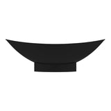 ALFI brand 71" Solid Surface Resin Free Standing Oval Bathtub, Hammock Style, Black Matte, AB9991BM