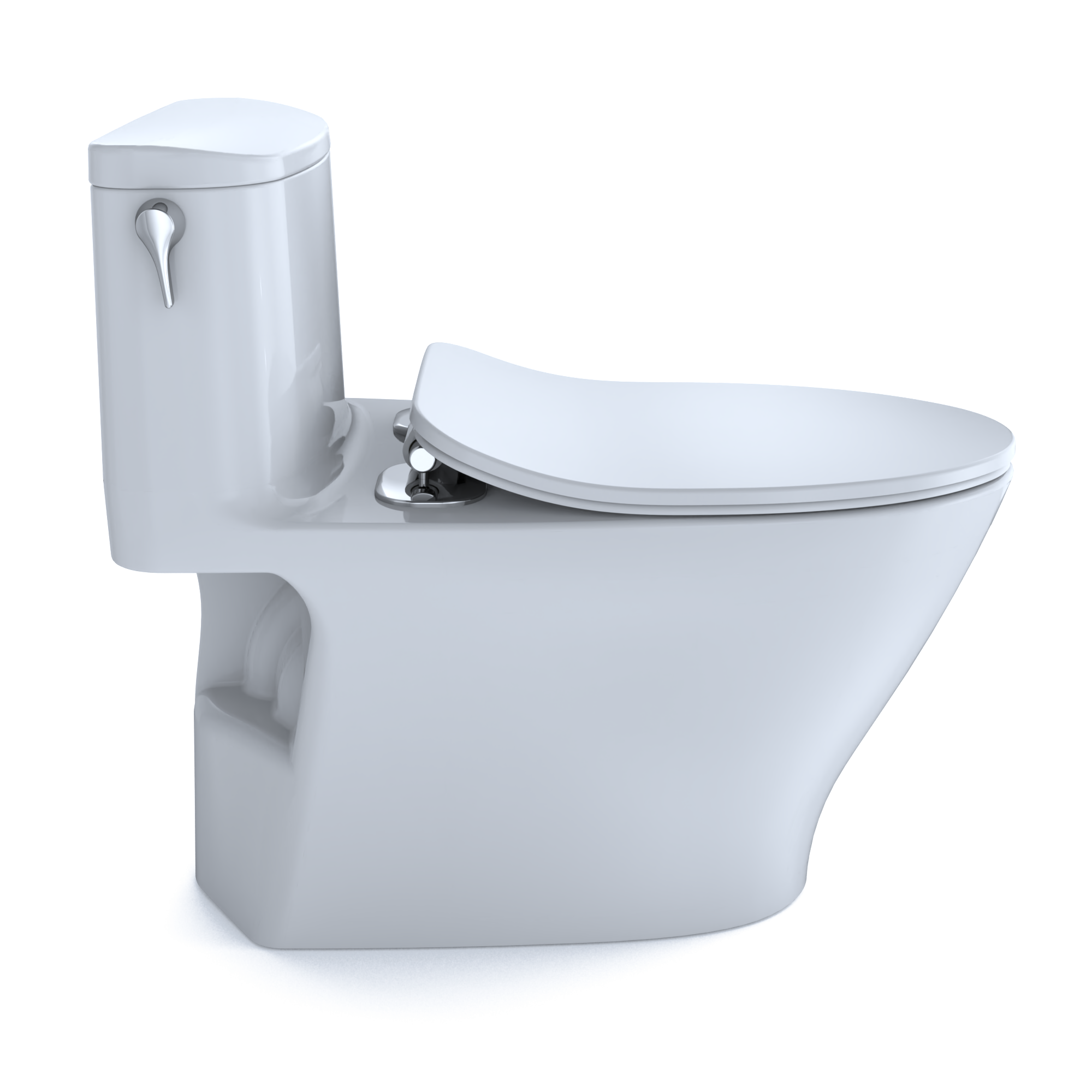 TOTO Nexus 1G One-Piece Elongated 1.0 GPF Universal Height Toilet with CEFIONTECT and SS234 SoftClose Seat, WASHLET+ Ready, Cotton White, Vitreous China, MS642234CUFG#01