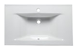 Eago 31.5" x 18.88" Rectangle Drop In Porcelain Bathroom Sink, White, 1 Faucet Hole, BB127