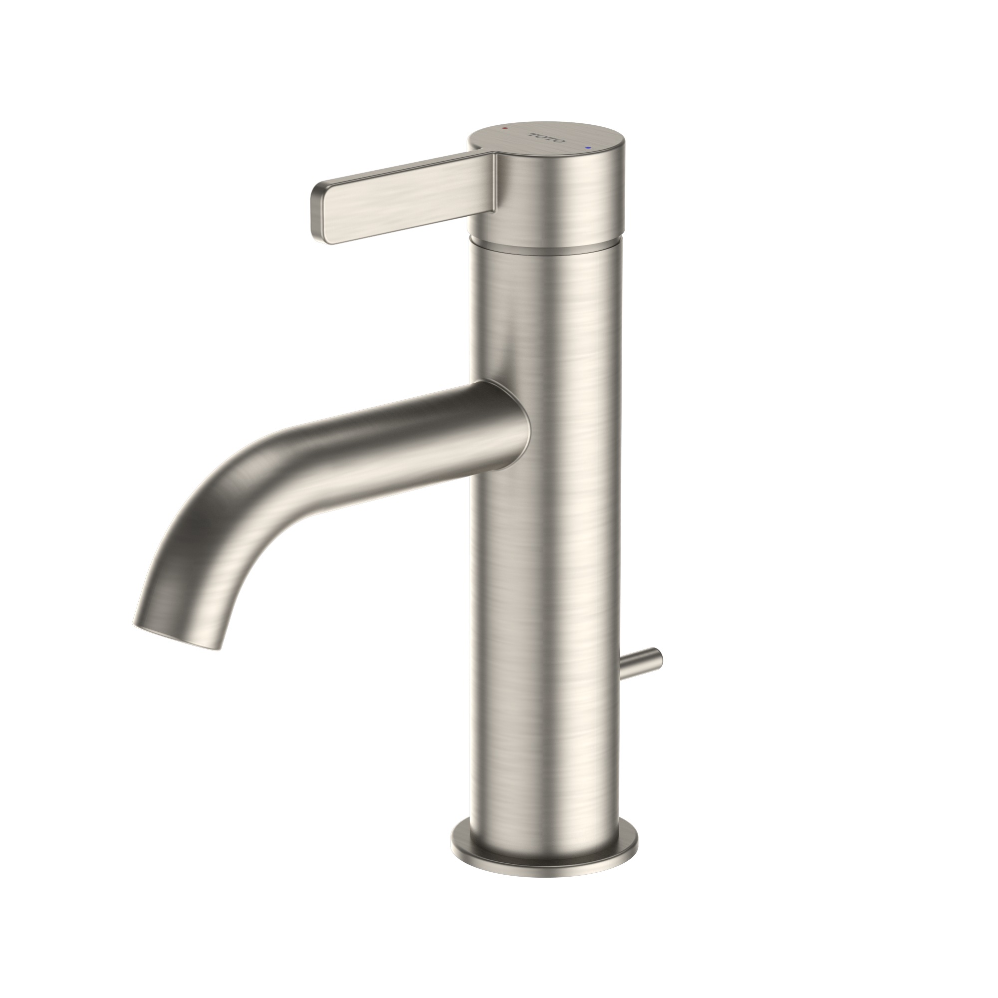 TOTO GF Series 1.2 GPM Single Handle Bathroom Sink Faucet with COMFORT GLIDE Technology and Drain Assembly, Brushed Nickel, Stainless Steel, TLG11301U#BN