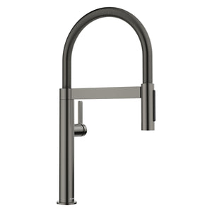 Alternate Image for Blanco Culina Mini II Pull-Down Dual-Spray Kitchen Faucet, Satin Dark Steel, 1.5 GPM, Brass, 527482