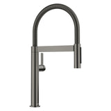 Blanco Culina Mini II Pull-Down Dual-Spray Kitchen Faucet, Satin Dark Steel, 1.5 GPM, Brass, 527482