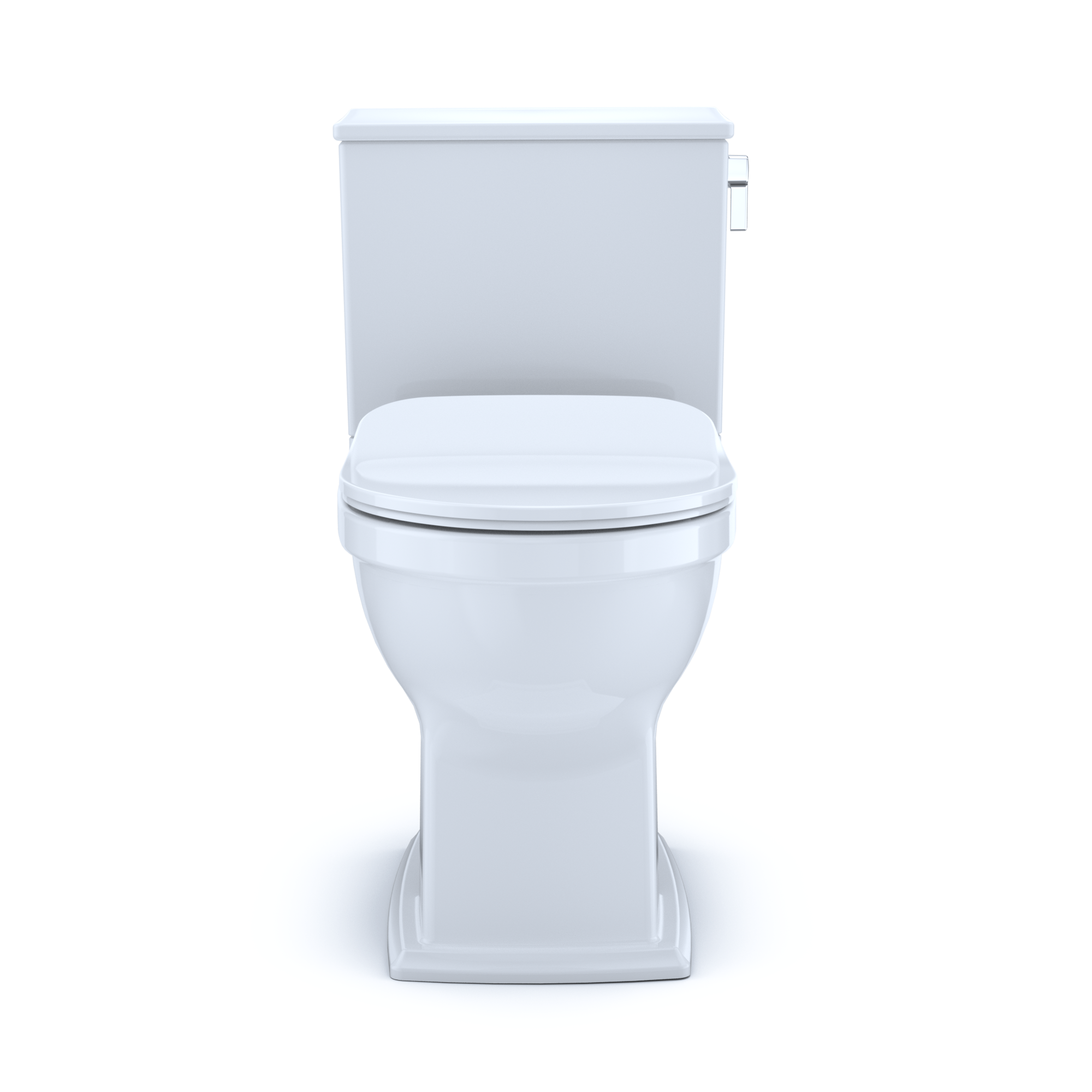 TOTO Connelly Two-Piece Elongated Dual Flush 1.28 and 0.9 GPF with CEFIONTECT and Right Lever, WASHLET+ Ready, Cotton White, Vitreous China, MS494234CEMFRG#01