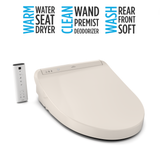 TOTO WASHLET K300 Electronic Bidet Toilet Seat with Instantaneous Water Heating, PREMIST and EWATER+ Wand Cleaning, Elongated, Sedona Beige, Plastic, SW3036R#12