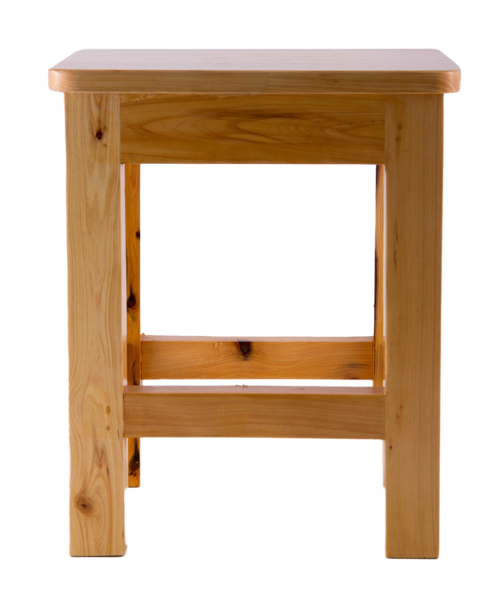 ALFI brand AB4407 10"x10" Square Wooden Bench/Stool Multi-Purpose Accessory, Cedar Wood, Natural Wood