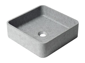 Alternate Image for ALFI brand 15.6" x 15.6" Square Above Mount Concrete Bathroom Sink, Gray Matte, No Faucet Hole, ABCO16S