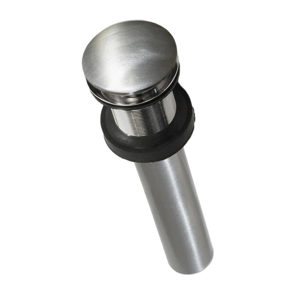 Native Trails 1.5" Push to Seal Dome Drain in Brushed Nickel, DR130-BN