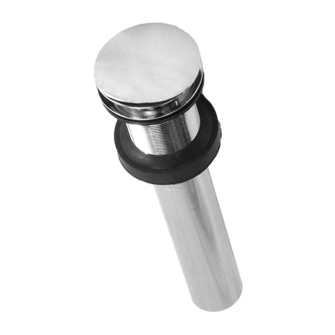 Native Trails 1.5" Push to Seal Dome Drain in Chrome, DR130-CH