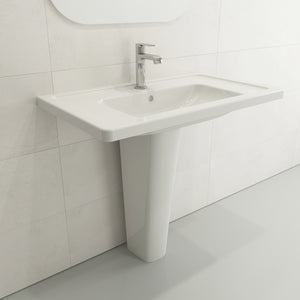 Alternate Image for BOCCHI Taormina Pedestal Base Fireclay 27.25 in. in White, 1002-001-0320