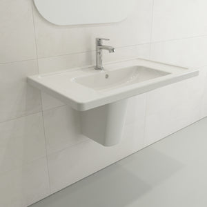 Alternate Image for BOCCHI Taormina Trap Cover Fireclay 27.25 in. in White, 1003-001-0338