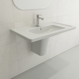 Alternate Image for BOCCHI Taormina Trap Cover Fireclay 27.25 in. in Matte White, 1003-002-0338