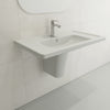 BOCCHI Taormina Trap Cover Fireclay 27.25 in. in Matte White, 1003-002-0338