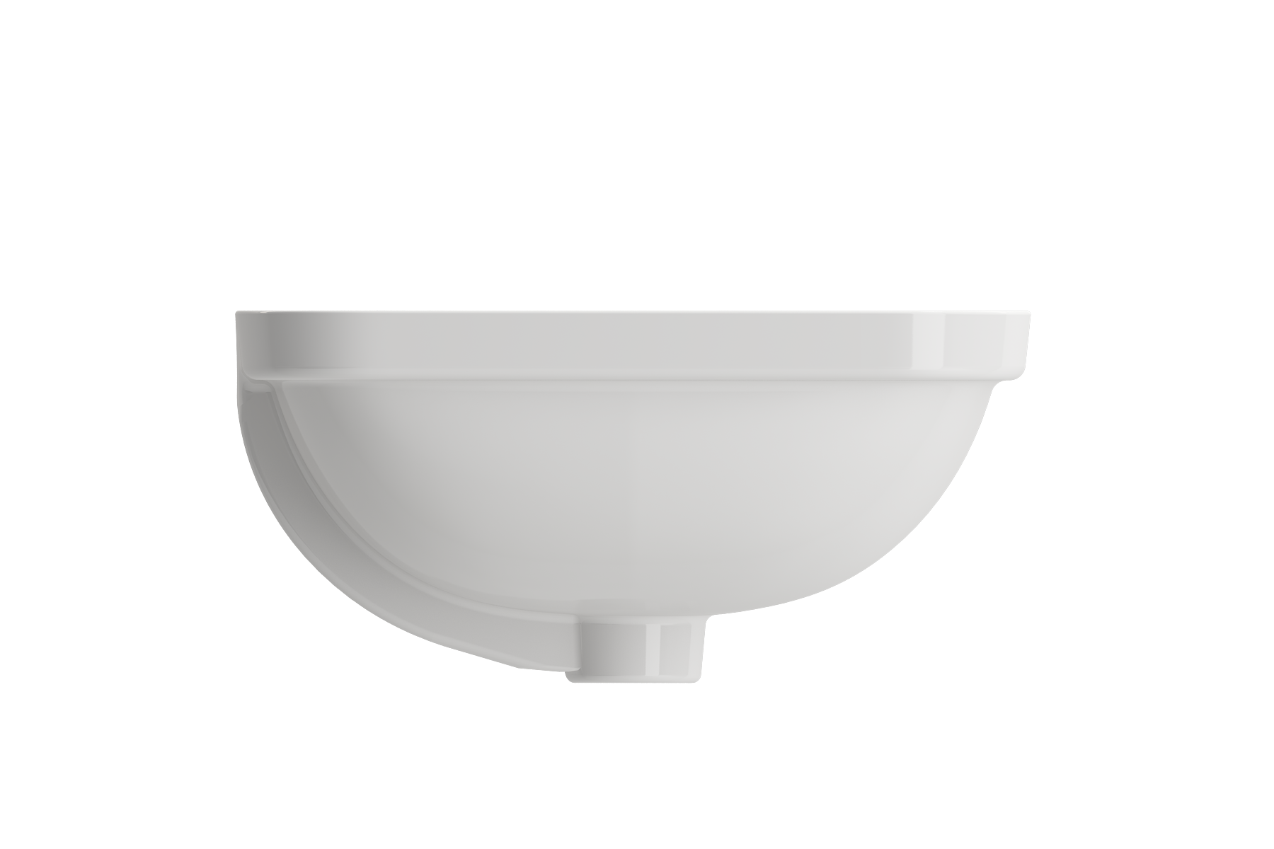 BOCCHI Scala 22" Rectangle Undermount Fireclay Bathroom Sink, White, 1006-001-0125