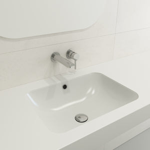 Alternate Image for BOCCHI Scala 22" Rectangle Undermount Fireclay Bathroom Sink, Matte White, 1006-002-0125