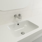 BOCCHI Scala 22" Rectangle Undermount Fireclay Bathroom Sink, Matte White, 1006-002-0125