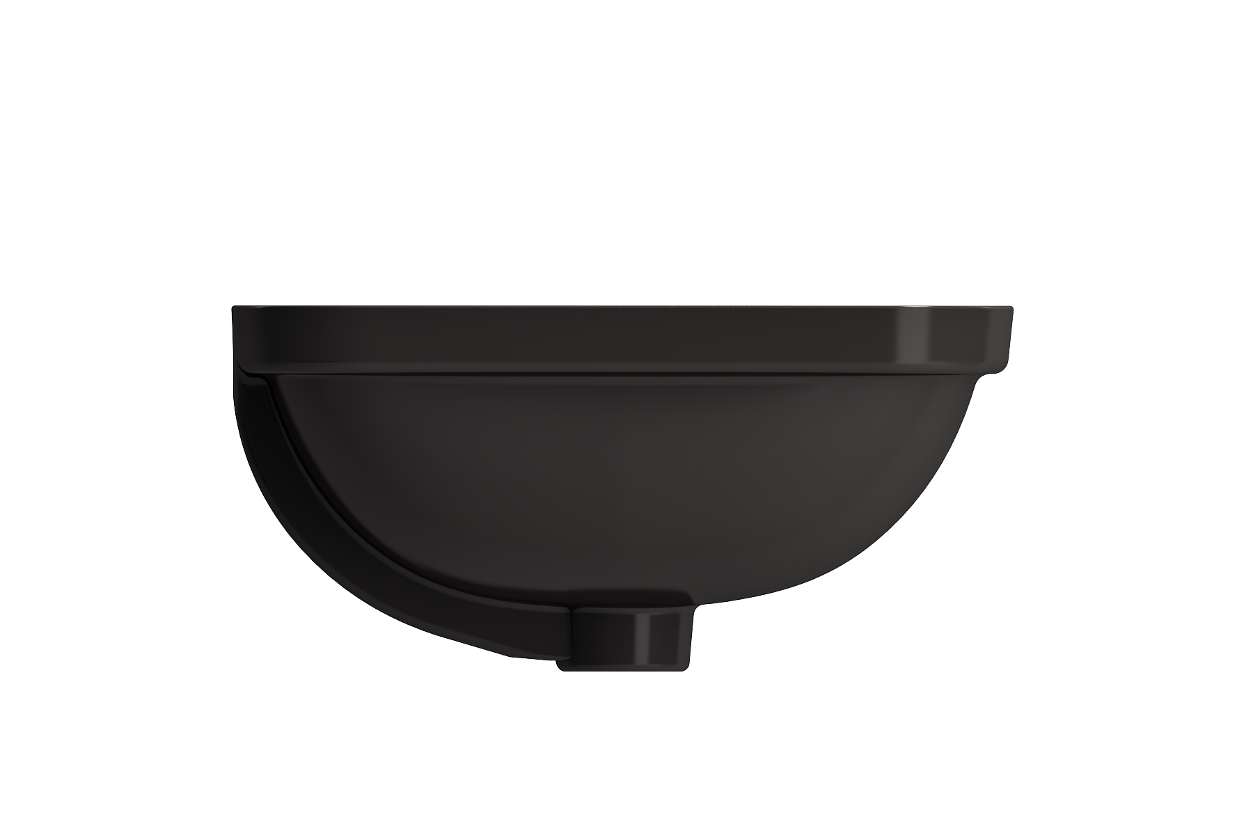 BOCCHI Scala 22" Rectangle Undermount Fireclay Bathroom Sink, Matte Black, 1006-004-0125