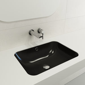Alternate Image for BOCCHI Scala 22" Rectangle Undermount Fireclay Bathroom Sink, Matte Black, 1006-004-0125