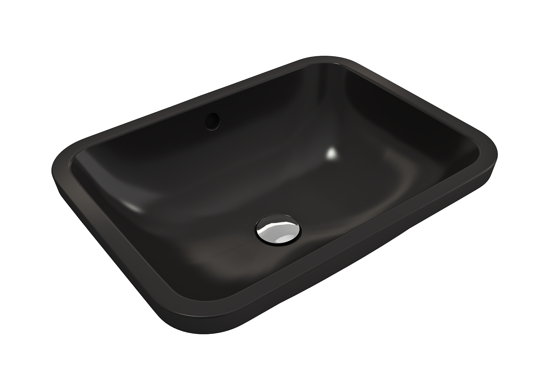BOCCHI Scala 22" Rectangle Undermount Fireclay Bathroom Sink, Matte Black, 1006-004-0125