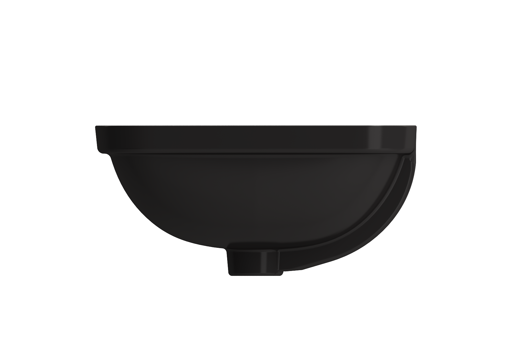 BOCCHI Scala 22" Rectangle Undermount Fireclay Bathroom Sink, Matte Black, 1006-004-0125