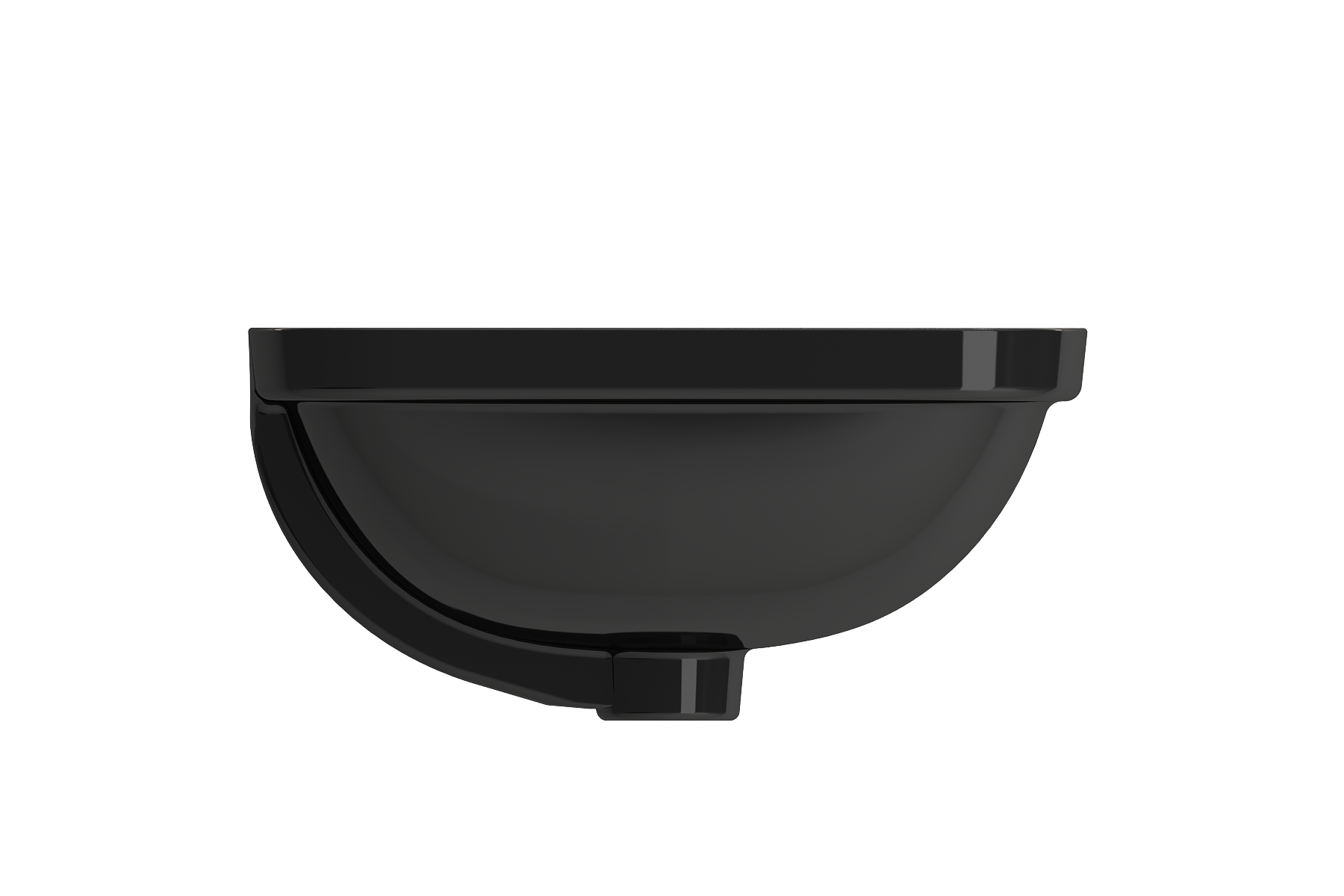 BOCCHI Scala 22" Rectangle Undermount Fireclay Bathroom Sink, Black, 1006-005-0125