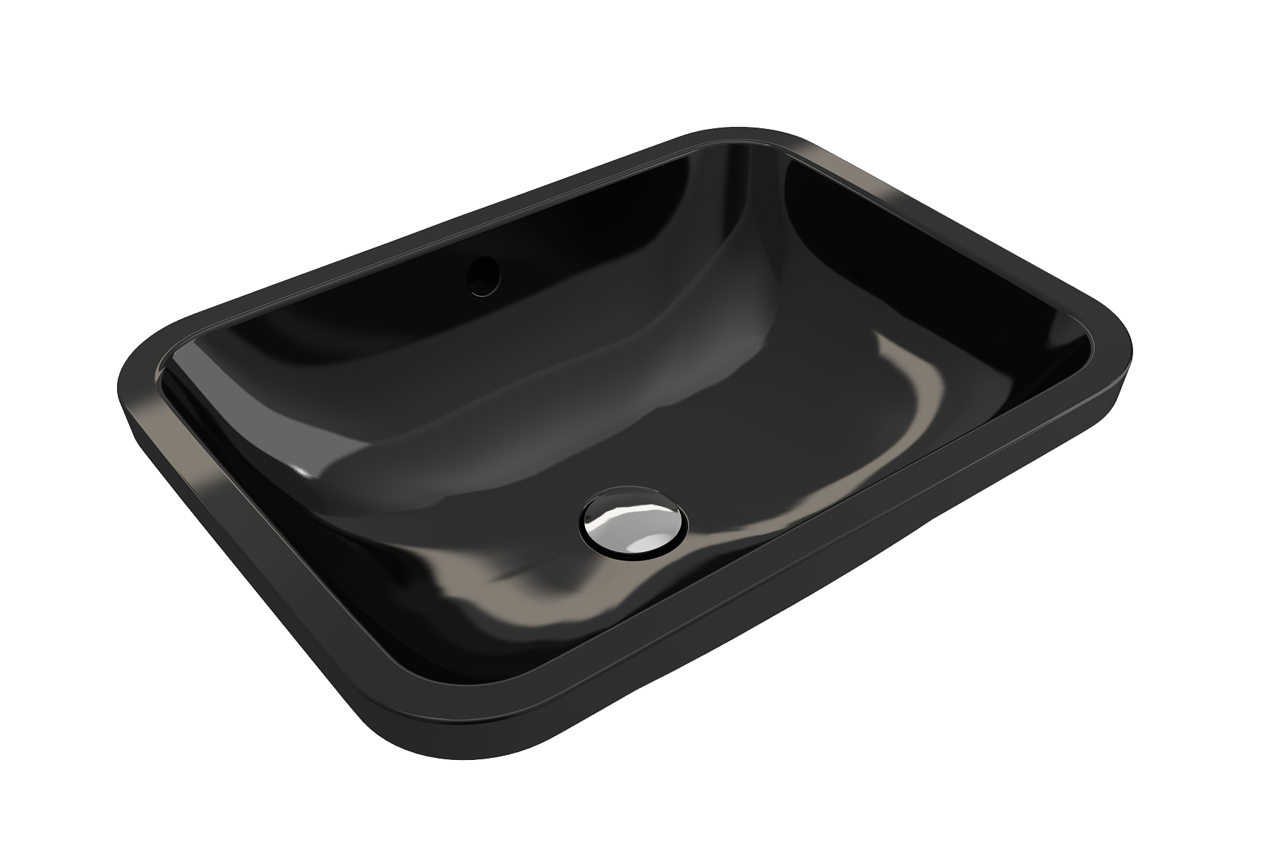 BOCCHI Scala 22" Rectangle Undermount Fireclay Bathroom Sink, Black, 1006-005-0125