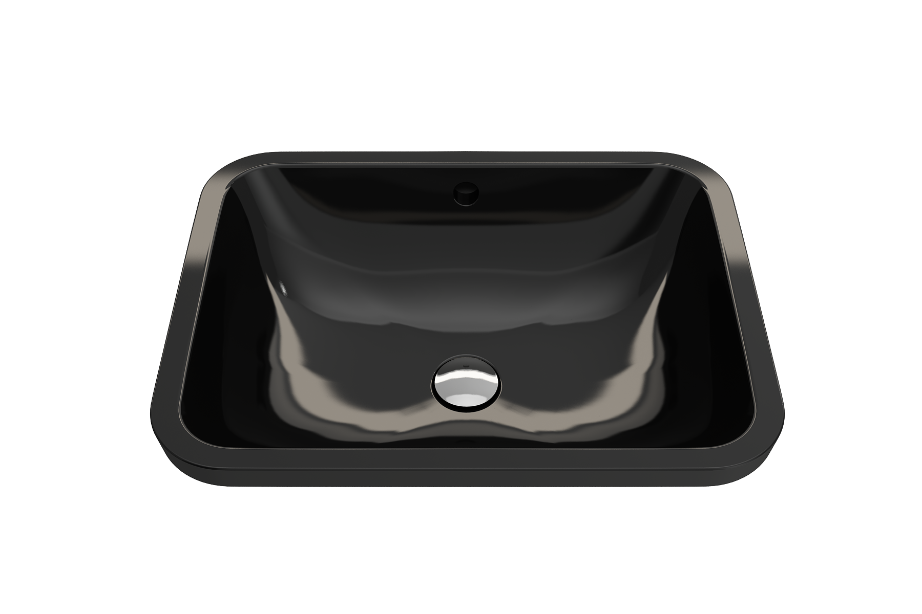 BOCCHI Scala 22" Rectangle Undermount Fireclay Bathroom Sink, Black, 1006-005-0125