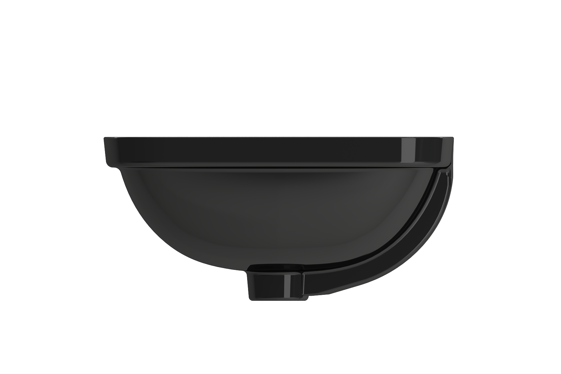 BOCCHI Scala 22" Rectangle Undermount Fireclay Bathroom Sink, Black, 1006-005-0125