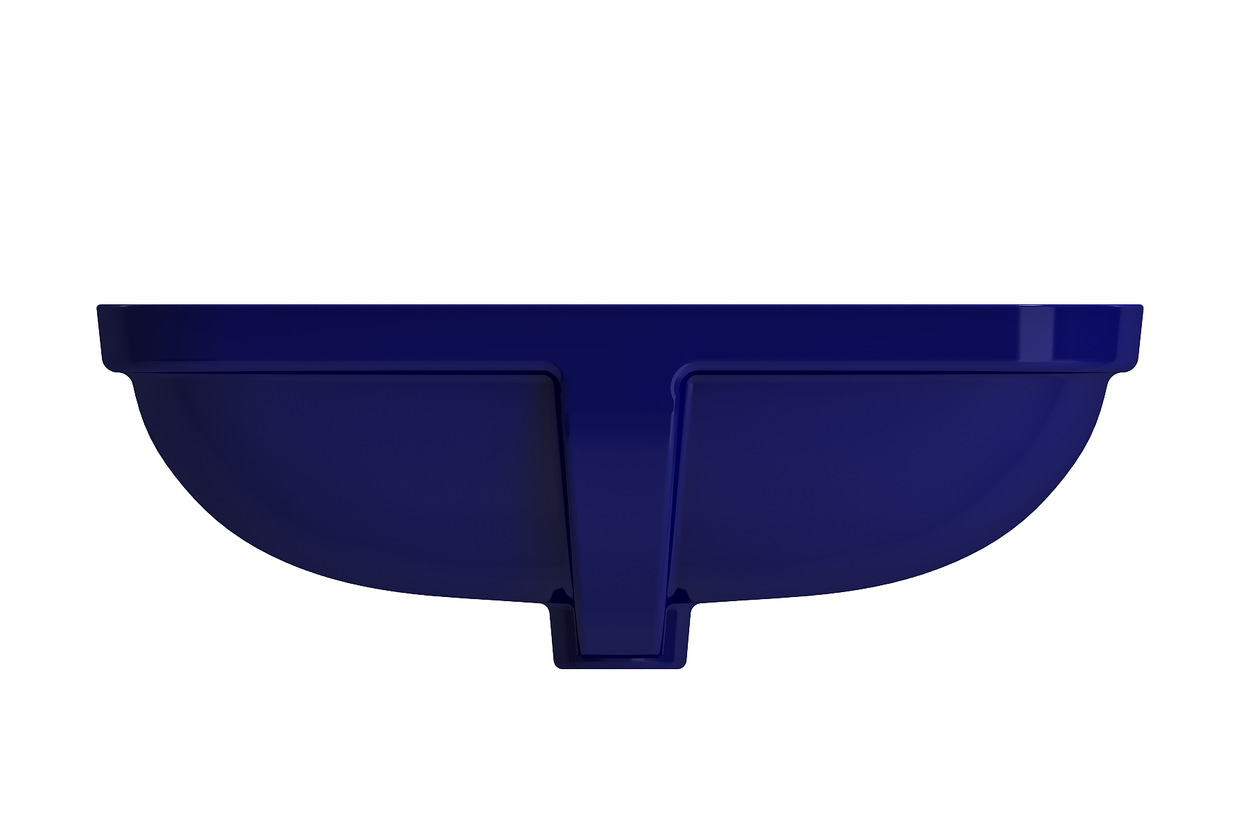 BOCCHI Scala 22" Rectangle Undermount Fireclay Bathroom Sink, Sapphire Blue, 1006-010-0125