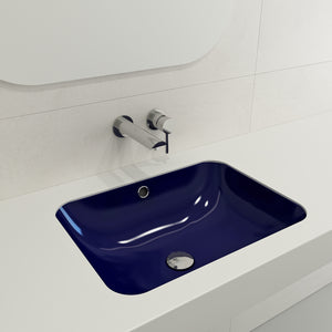 Alternate Image for BOCCHI Scala 22" Rectangle Undermount Fireclay Bathroom Sink, Sapphire Blue, 1006-010-0125