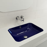 BOCCHI Scala 22" Rectangle Undermount Fireclay Bathroom Sink, Sapphire Blue, 1006-010-0125
