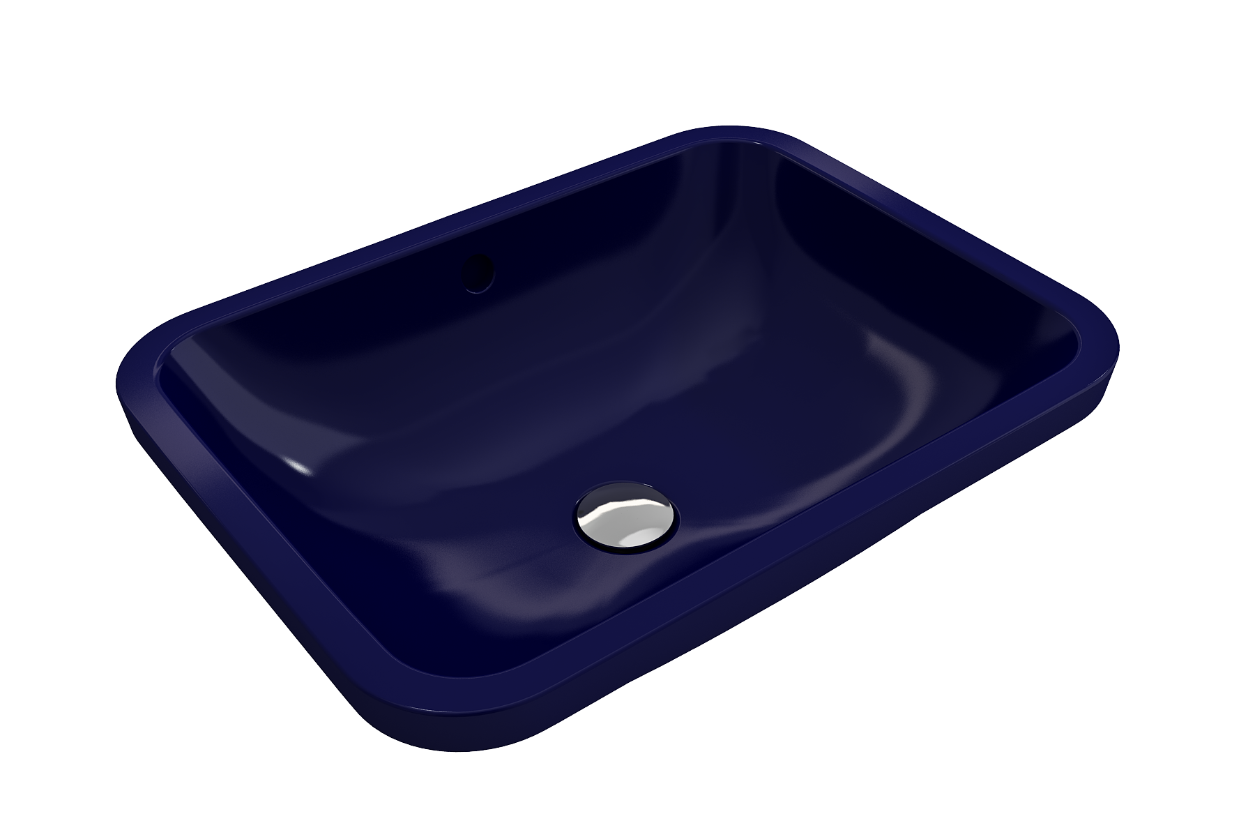BOCCHI Scala 22" Rectangle Undermount Fireclay Bathroom Sink, Sapphire Blue, 1006-010-0125