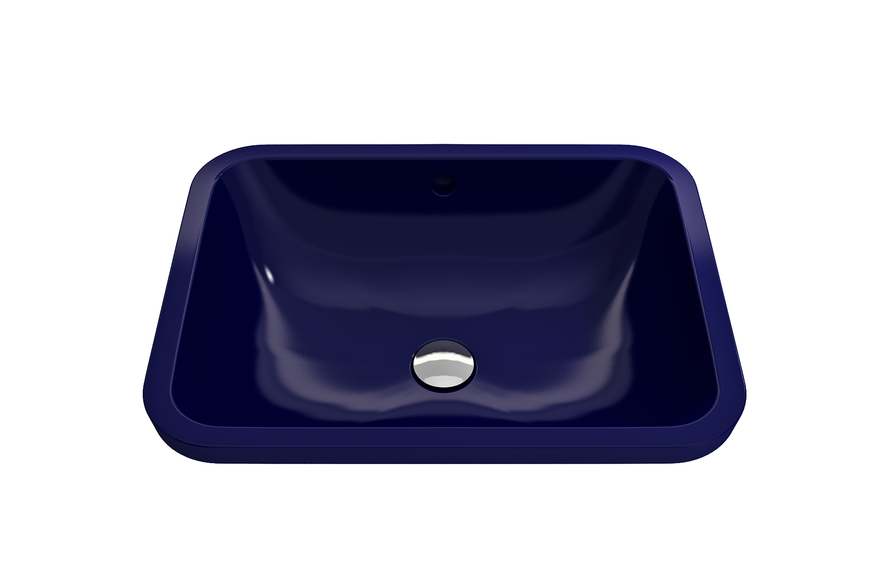 BOCCHI Scala 22" Rectangle Undermount Fireclay Bathroom Sink, Sapphire Blue, 1006-010-0125