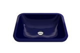 BOCCHI Scala 22" Rectangle Undermount Fireclay Bathroom Sink, Sapphire Blue, 1006-010-0125