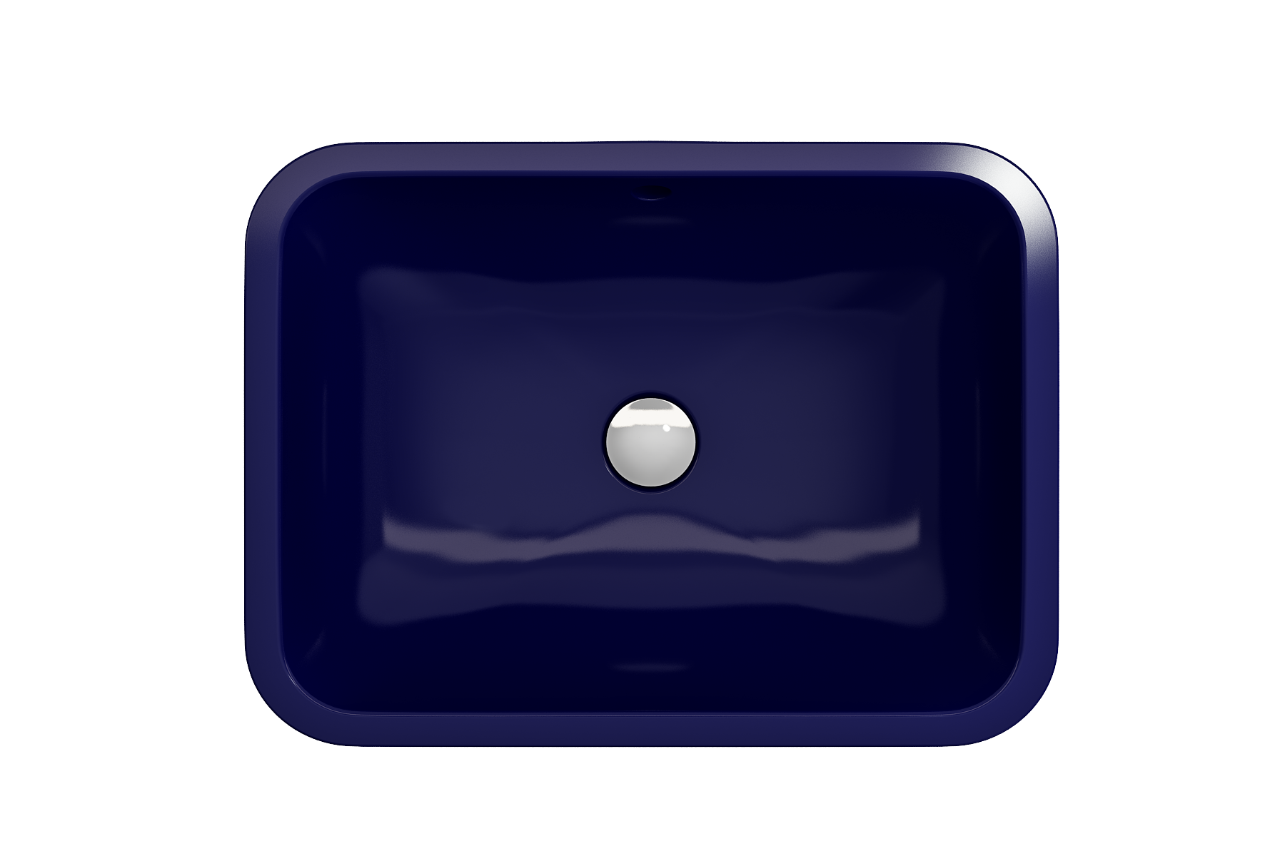 BOCCHI Scala 22" Rectangle Undermount Fireclay Bathroom Sink, Sapphire Blue, 1006-010-0125