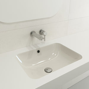Alternate Image for BOCCHI Scala 22" Rectangle Undermount Fireclay Bathroom Sink, Biscuit, 1006-014-0125