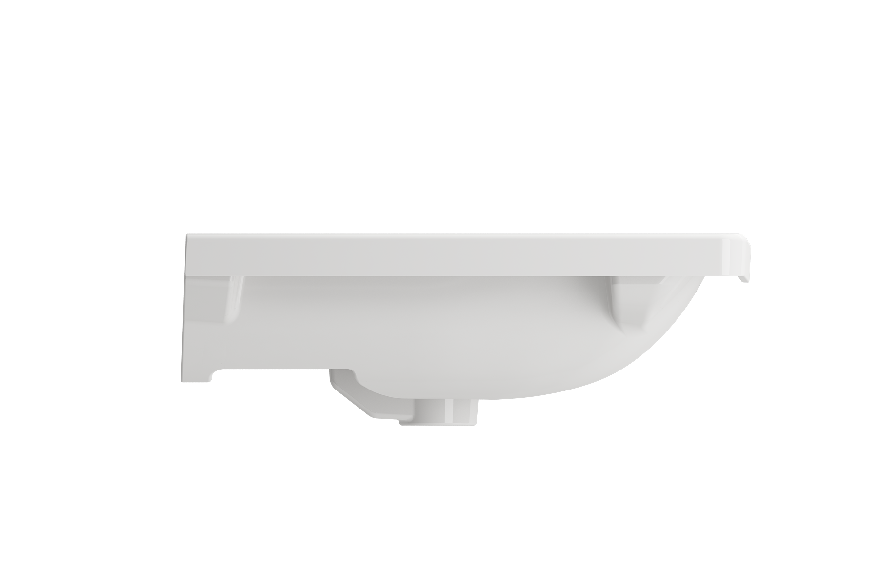 BOCCHI Taormina 26" Rectangle Wallmount Fireclay Bathroom Sink, White, Single Faucet Hole, 1007-001-0126