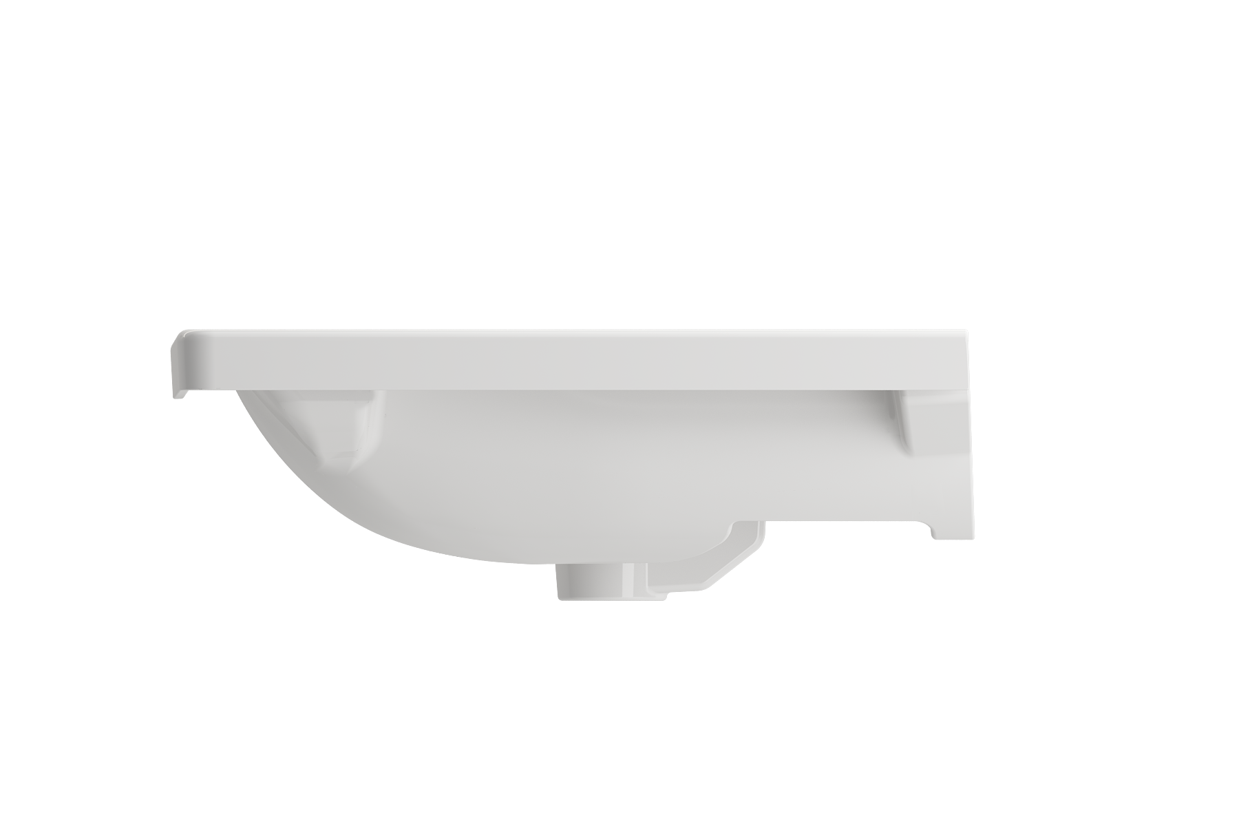 BOCCHI Taormina 26" Rectangle Wallmount Fireclay Bathroom Sink, White, 3 Faucet Hole, 1007-001-0127