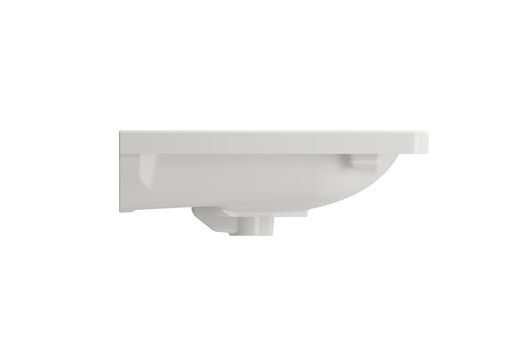 BOCCHI Taormina 34" Rectangle Wallmount Fireclay Bathroom Sink, White, Single Faucet Hole, 1008-001-0126
