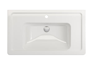 Alternate Image for BOCCHI Taormina 34" Rectangle Wallmount Fireclay Bathroom Sink, White, Single Faucet Hole, 1008-001-0126