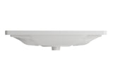 BOCCHI Taormina 34" Rectangle Wallmount Fireclay Bathroom Sink, White, 3 Faucet Hole, 1008-001-0127