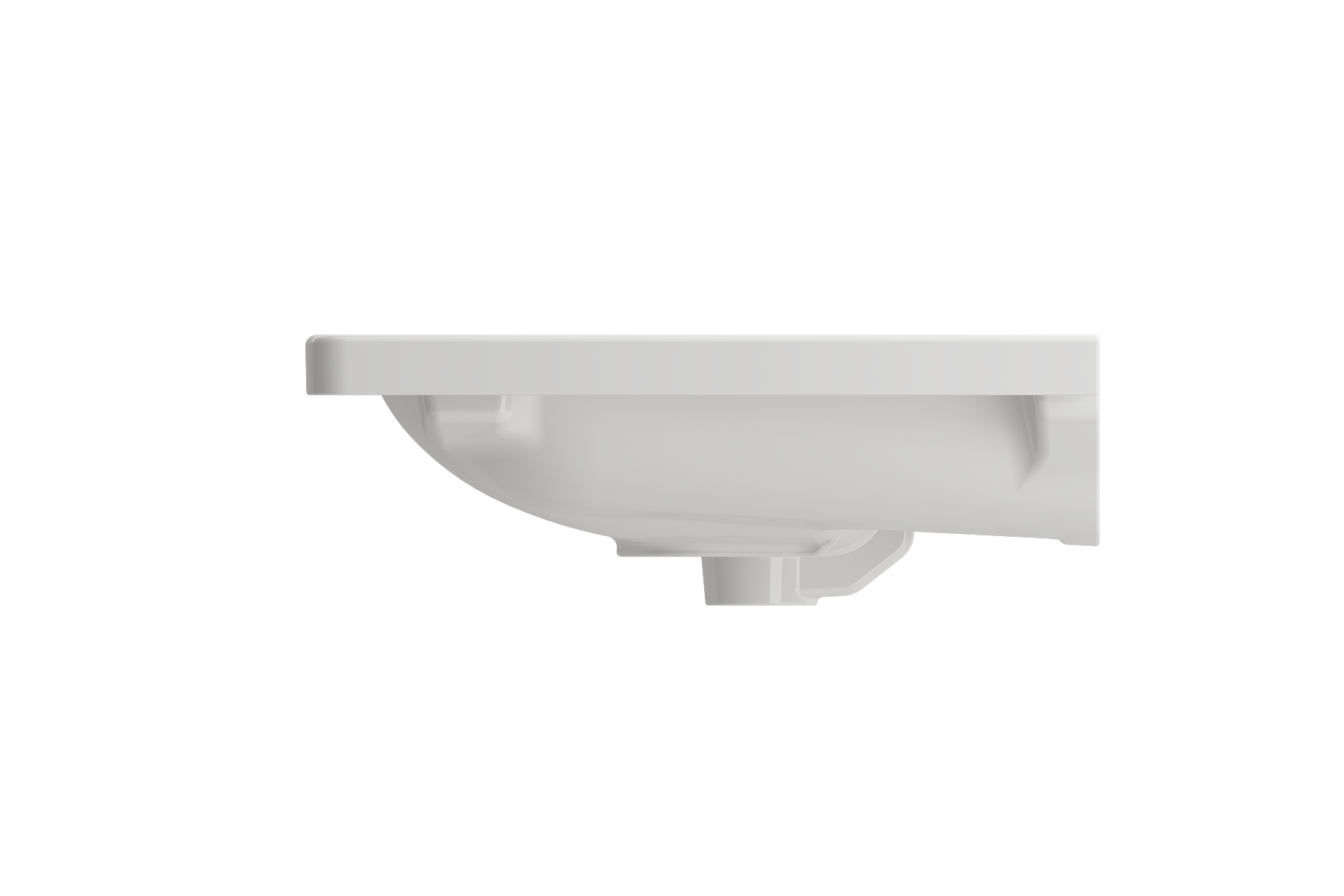 BOCCHI Taormina 34" Rectangle Wallmount Fireclay Bathroom Sink, White, 3 Faucet Hole, 1008-001-0127