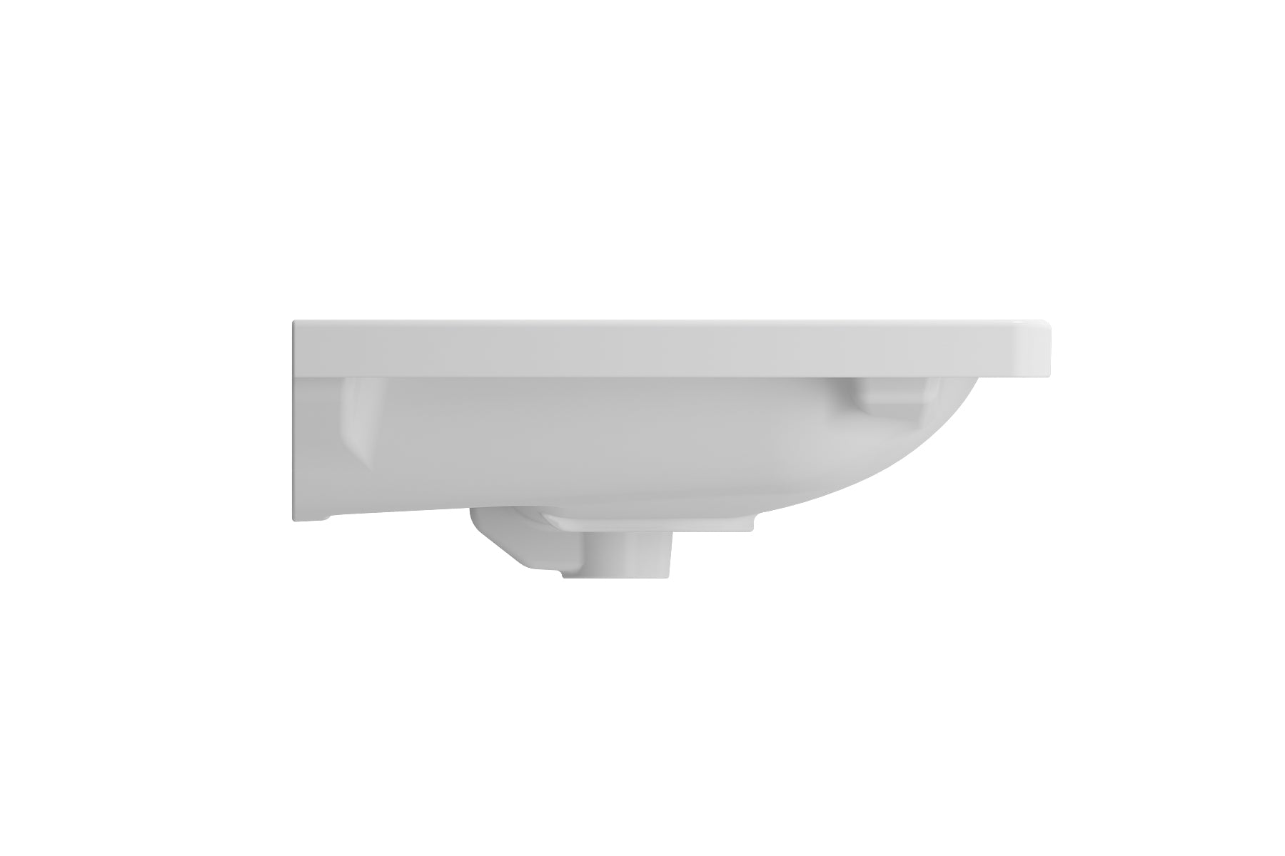 BOCCHI Taormina 34" Rectangle Wallmount Fireclay Bathroom Sink, Matte White, 3 Faucet Hole, 1008-002-0127