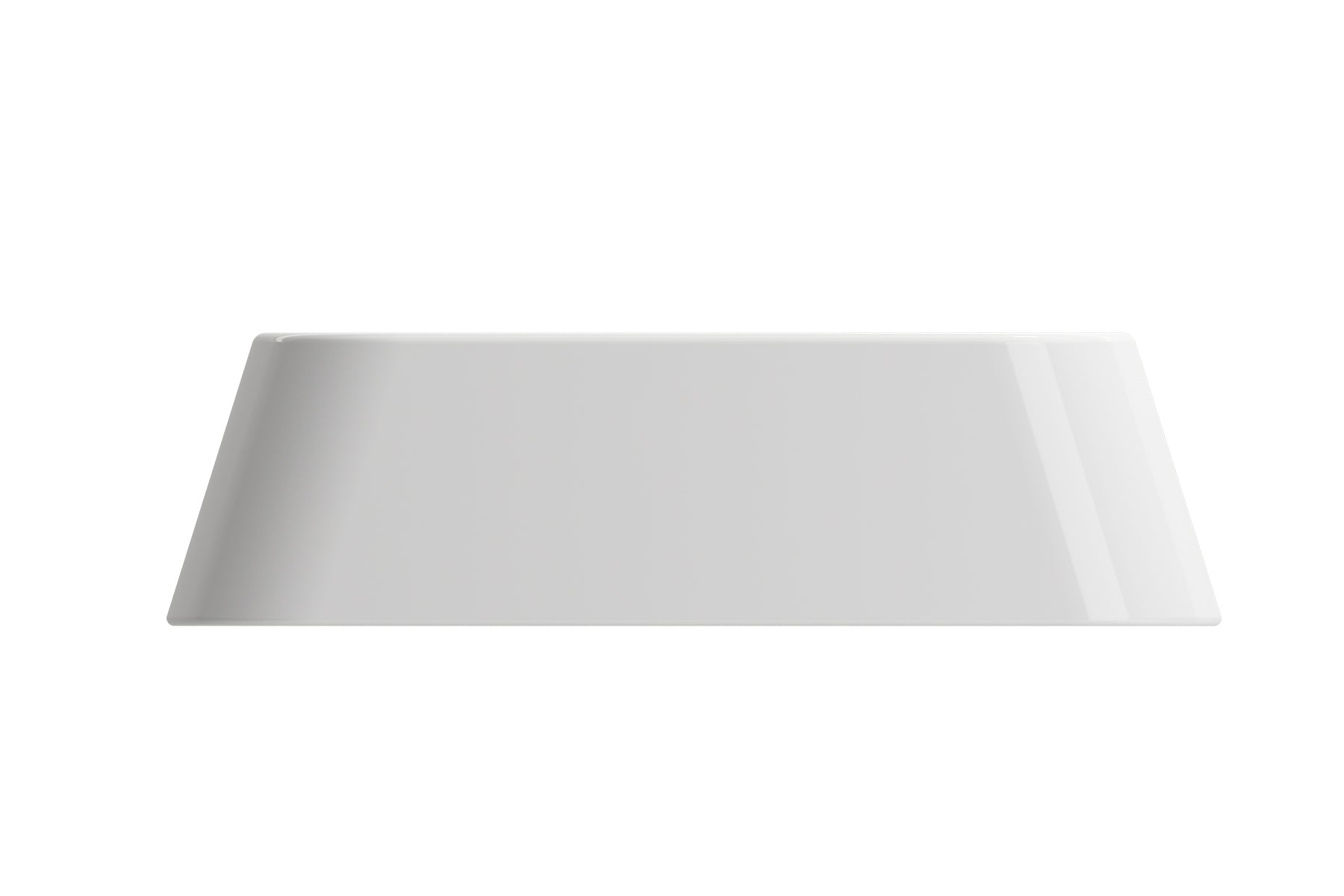 BOCCHI Firenze 20" Rectangle Vessel Fireclay Bathroom Sink, White, Single Faucet Hole, 1074-001-0126