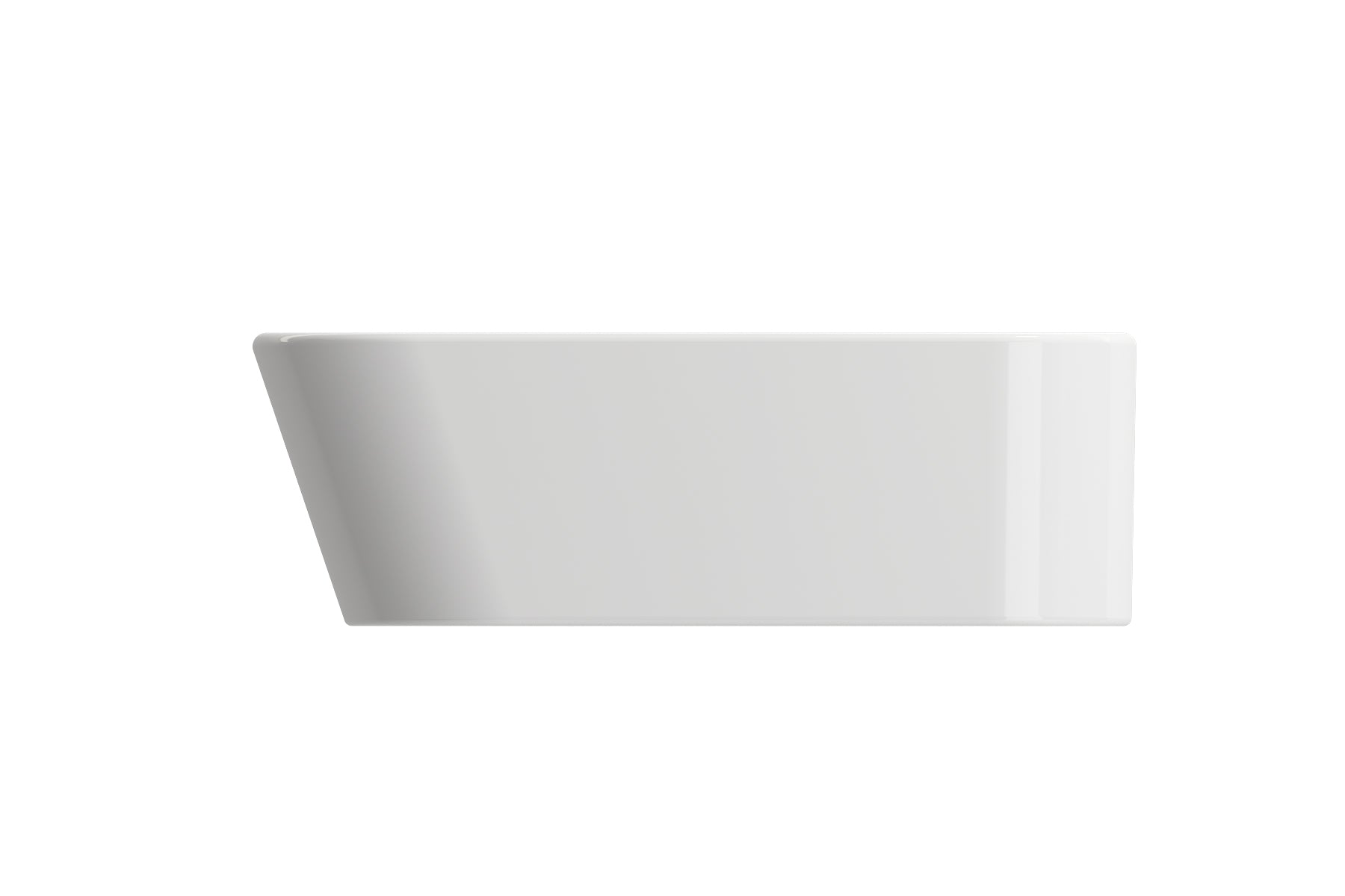 BOCCHI Firenze 20" Rectangle Vessel Fireclay Bathroom Sink, White, Single Faucet Hole, 1074-001-0126