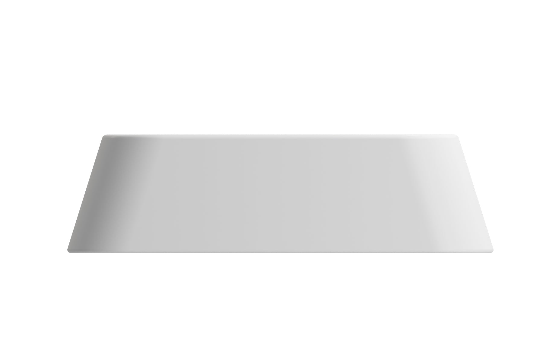 BOCCHI Firenze 20" Rectangle Vessel Fireclay Bathroom Sink, Matte White, Single Faucet Hole, 1074-002-0126
