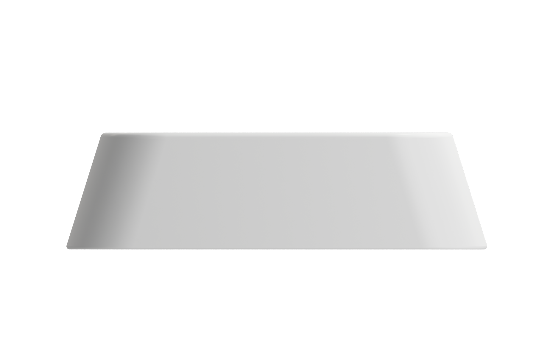 BOCCHI Firenze 20" Rectangle Vessel Fireclay Bathroom Sink, Matte White, Single Faucet Hole, 1074-002-0126